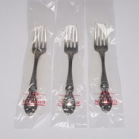 3pc Gorham Sterling Silver Melrose Salad Forks