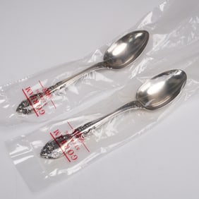 Pair of Gorham Sterling Silver Teaspoons, Melrose Pattern