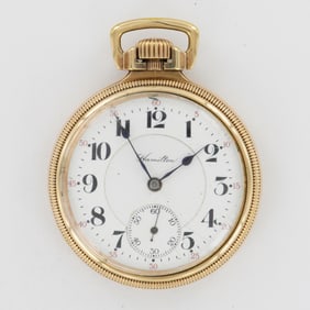 Hamilton Watch Co. 992 16S Keystone 10K Gold Filed Pocket Watch
