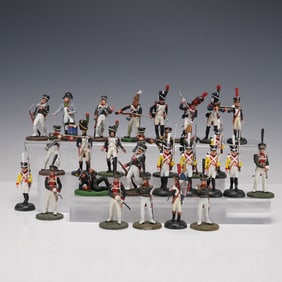 28pc Napoleonic-Era Painted Figurines