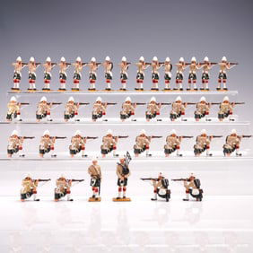 38pc El Templario Lead Soldiers, Colonial Scottish Highland Infantry