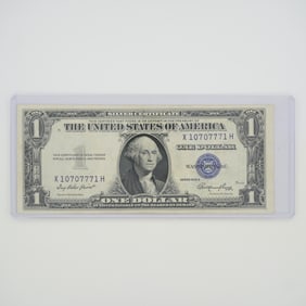 1935 United States $1 Blue Seal Silver Certificate Banknote No Motto
