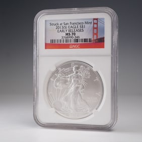 2013 (S) American Silver Eagle Type 1 NGC Graded MS 70