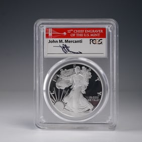 2018-S American Silver Eagle Type 1 Dollar PCGS Graded PR70 DCAM FDOI
