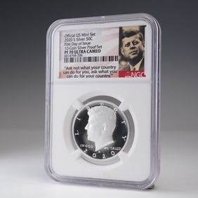 2020-S Kennedy Silver Proof Half Dollar NGC Graded PF 69 Ultra Cameo