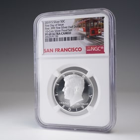 2019-S Kennedy Half Dollar Silver Dollar Coin NGC Graded PF 69 Ultra Cameo