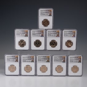 10pc American Innovation $1 Coin Lot NGC BU Certified