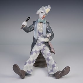Lladro Porcelain Figurine, Checking the Time 1005762