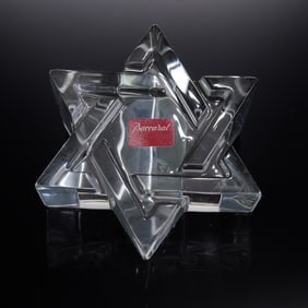 Baccarat Crystal Star of David Paperweight