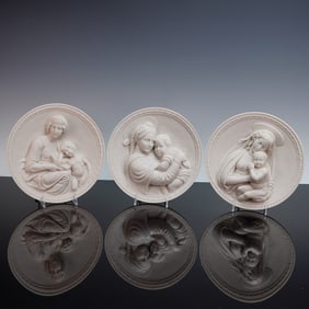 3pc Studio Dante Madonna and Child Bas Reliefs, A0567, A0307, A3681
