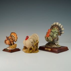 3pc Florence and Natures Heritage Turkey Figurines