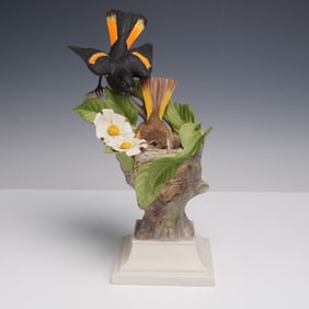 Boehm Porcelain Figurine, American Redstarts 447