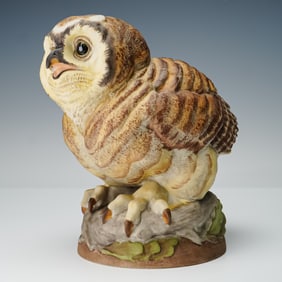 Boehm Porcelain Figurine, Fledgling Great Horned Owl 479