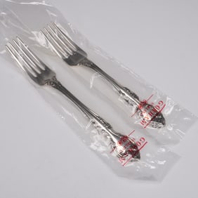 Pair of Gorham Sterling Silver Melrose Salad Fork and Dinner Fork