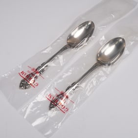 Pair of Gorham Sterling Silver Teaspoons, Melrose Pattern