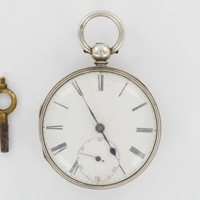 J.A. Ritchie & Son Edinburgh Sterling Silver Fusee Pocket Watch