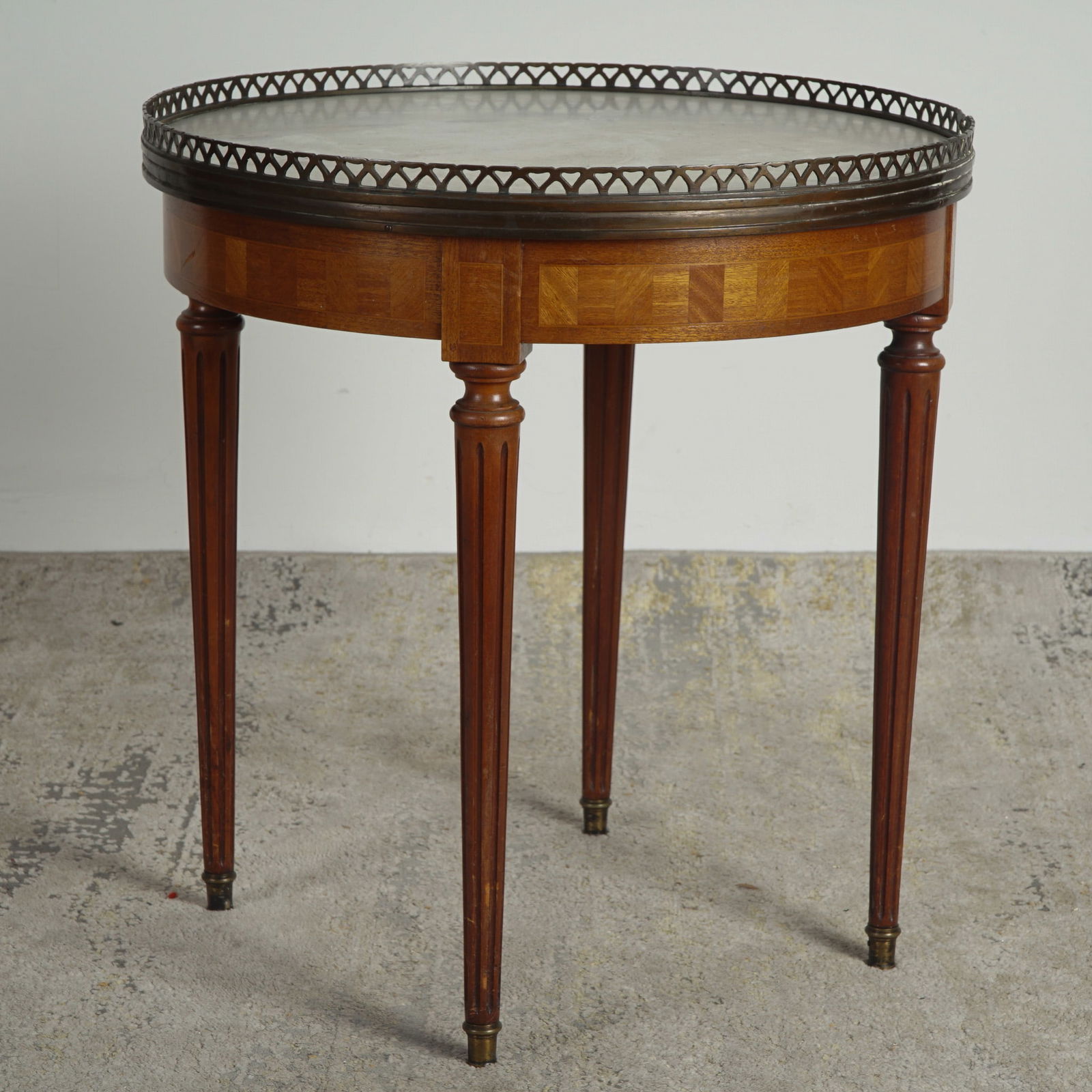 Louis XVI Style Marble Top Round Table (1 of 7)