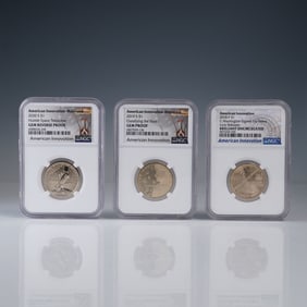 3pc American Innovation Dollar Coin Lot, NGC Certified