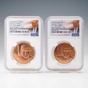 2pc 2020 Bronze Trump Medal NGC Early Releases