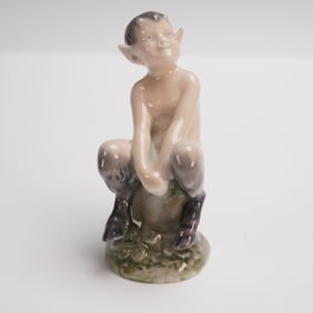 Royal Copenhagen Porcelain Figurine, Faun on Stump 1738