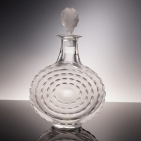 Lalique Crystal Decanter with Stopper, Parme