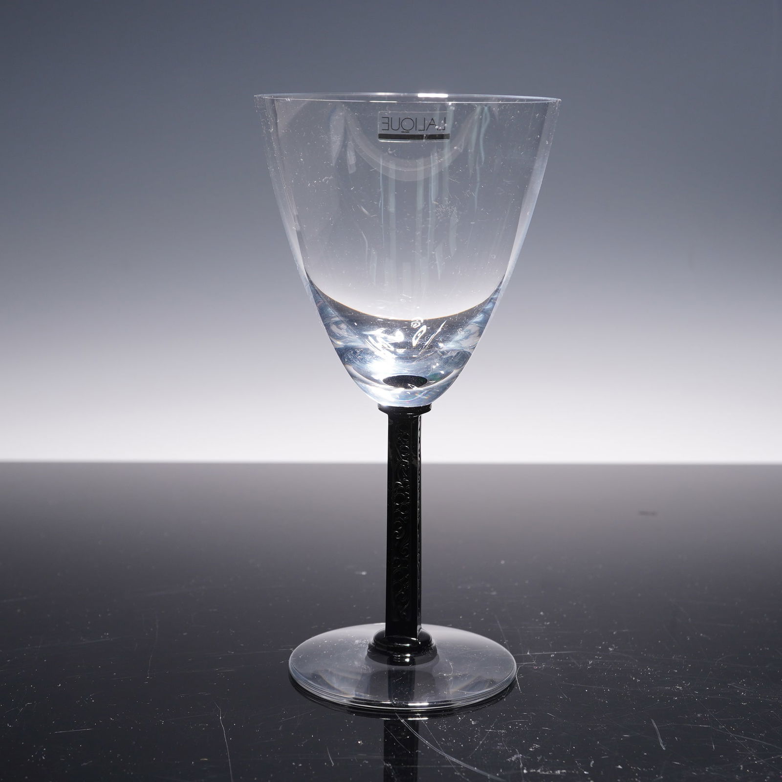 Lalique Crystal Black Phalsbourg Water Goblet (1 of 4)