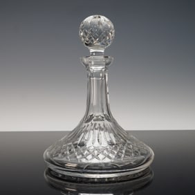Waterford Vintage Lismore Crystal Ships Decanter with Stopper