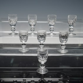 8pc Waterford Maureen Crystal Cordial Glasses