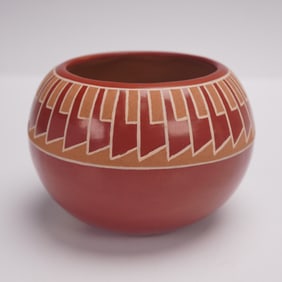 Santa Clara Pueblo Polychrome Pot by Earlene Youngbird Tofoya