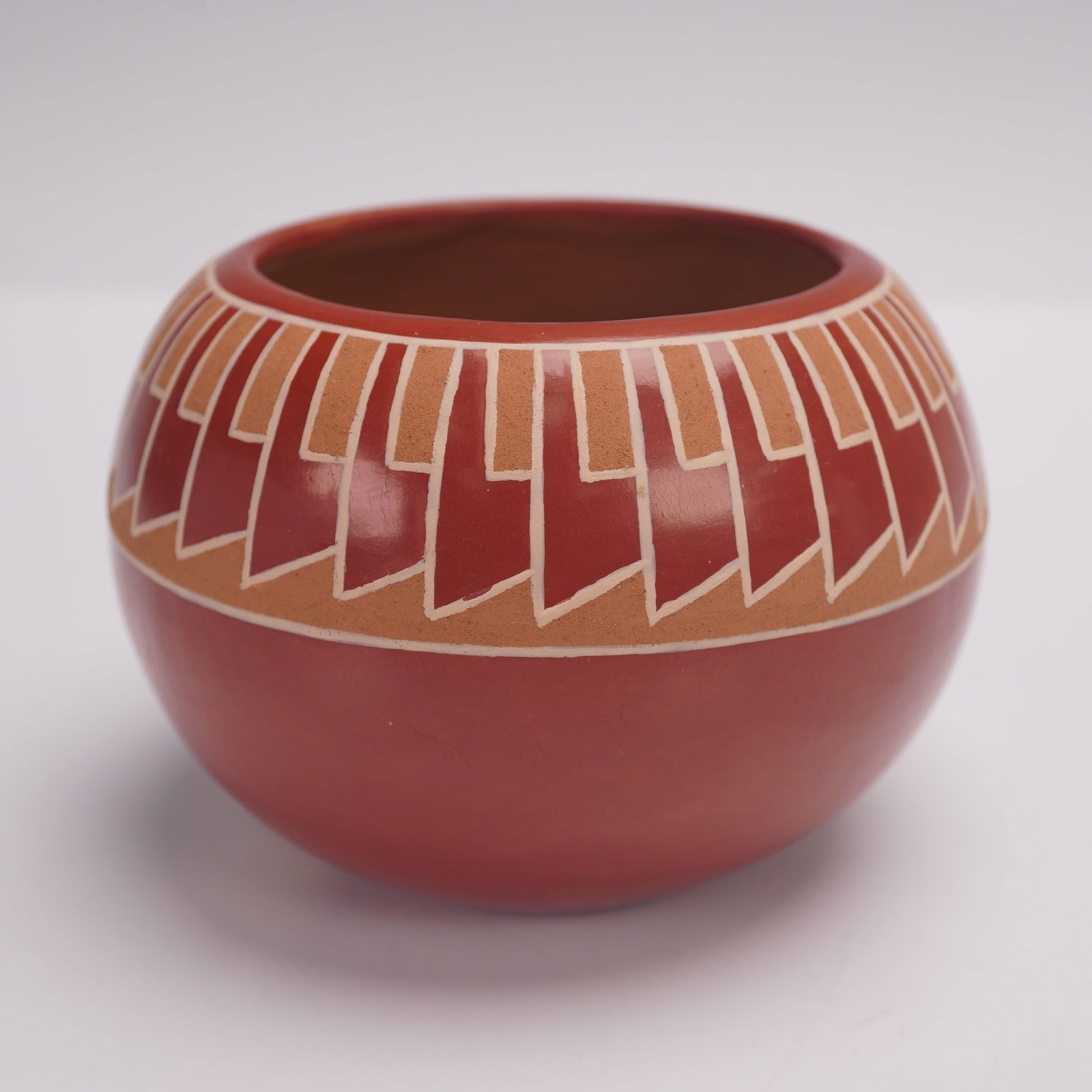 Santa Clara Pueblo Polychrome Pot by Earlene Youngbird Tofoya (1 of 4)