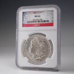 1885-O Morgan Silver Dollar NGC Graded MS 62