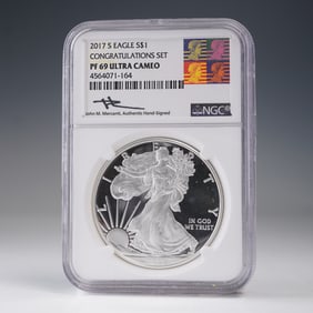 2017-S American Silver Eagle Type 1 Dollar NGC Graded PF 69 Ultra Cameo