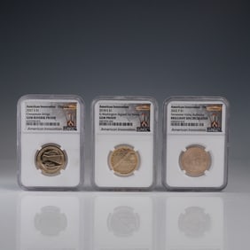3pc American Innovation Dollar Coins, Gem Proof and Uncirculated
