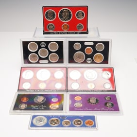 8pc U.S. Mint Proof Coin Sets 1966 to 2017