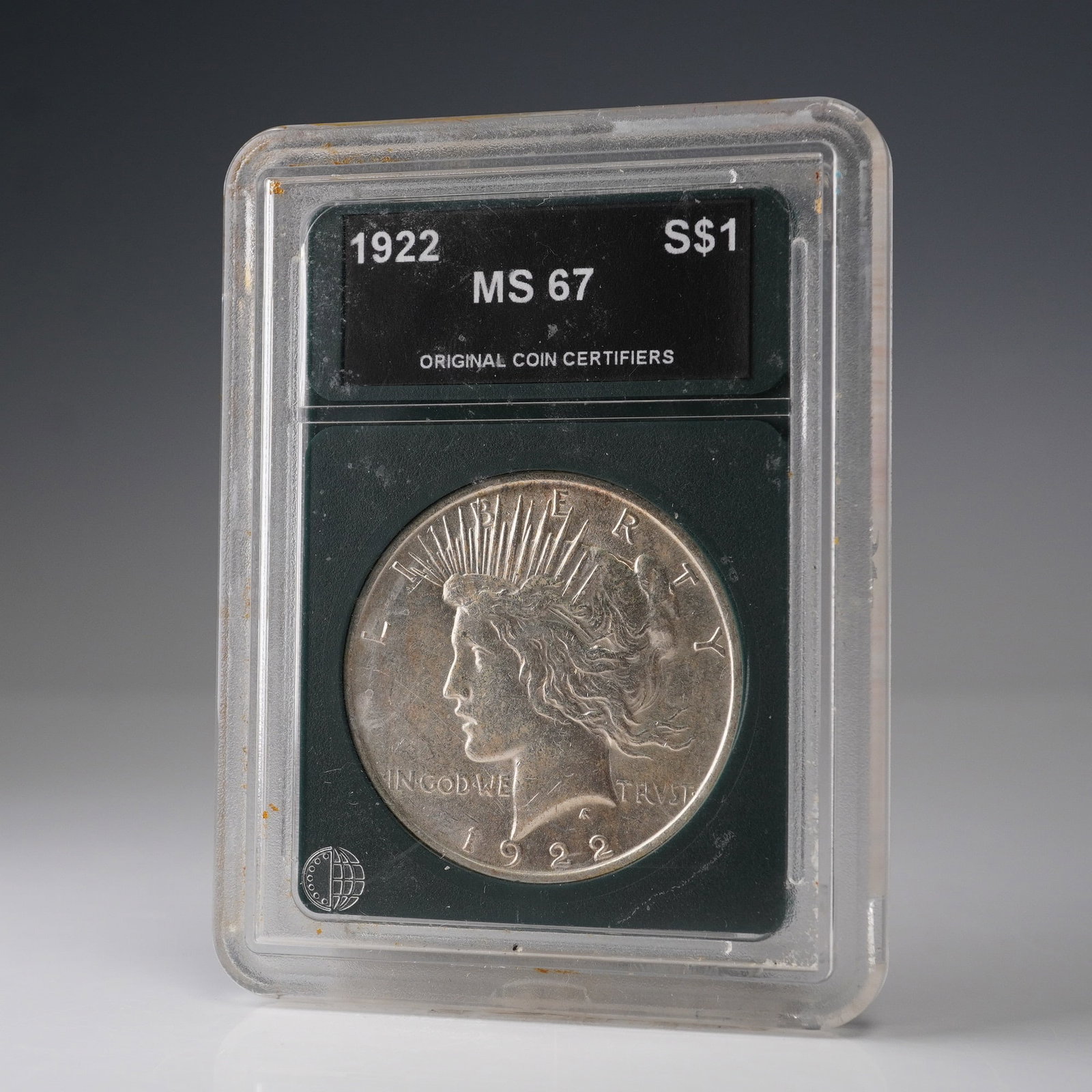 1922 Peace Dollar Silver Dollar Coin OCC Graded MS 67 (1 of 4)