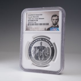 2022 Lincoln British Virgin Islands Dollar Coin NGC Graded Reverse PF 70