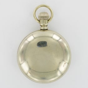 Regina Watch Co. 18S 2P Nickel Silver Pocket Watch, A.W.C. Co. Case