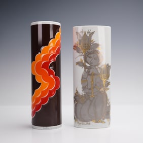 2pc Rosenthal Porcelain Studio Line Vases