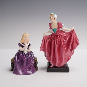 Royal Doulton Figurine, Delight HN1772 & Affection HN2236