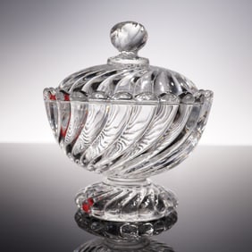 Baccarat Crystal Covered Candy Dish, Bambous