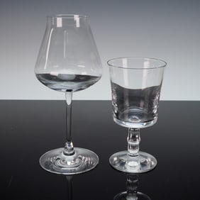 3pc Baccarat Crystal Wine Glass and Water Goblets