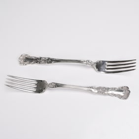 2pc Gorham Sterling Buttercup Dinner Forks