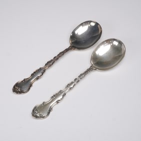 Pair of Gorham Strasbourg Soup Spoons