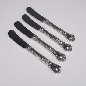 4pc Set of Sterling Handled Butter Spreaders
