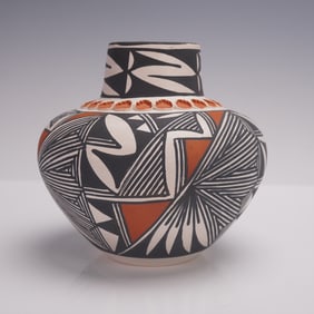 Acoma Pueblo Traditional Painted Pot by Frances Concho