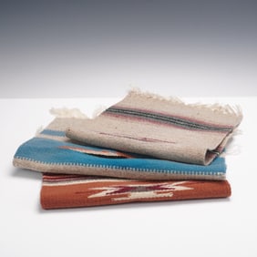 3pc Chimayo Weavings by Lillian Cordova Family