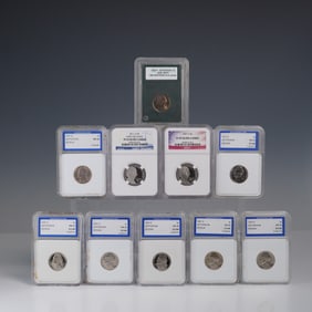 10pc Jefferson Nickel Collection Certified Proof & Mint State