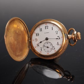 Illinois Gold Filled HC Pocket Watch, B&B Royal Case