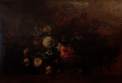 After Andrea Scacciati, Baroque Oil Painting on Canvas, Still-Life Flowers