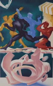 Ernst Neizvestny, Lithograph on Paper, Nude Athletes, Signed & Numbered